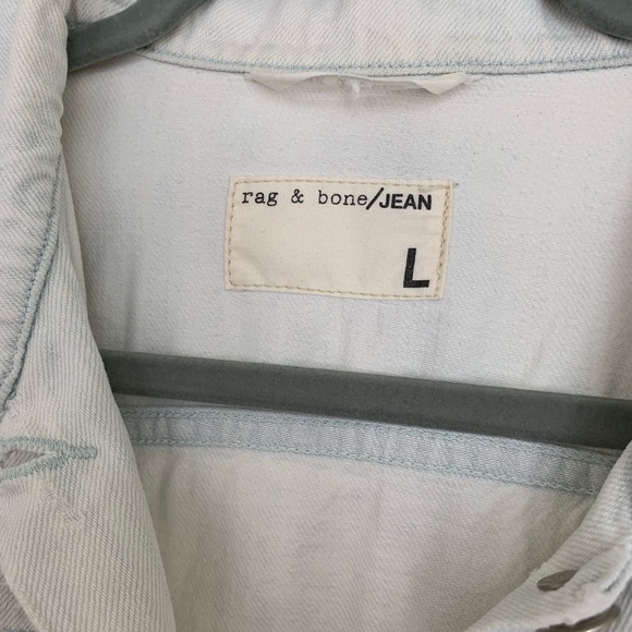Rag & Bone distressed denim jacket size Large - Picture 3 of 6
